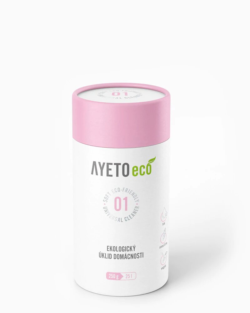 AYETO Eco – Ekologický úklid domácnosti, práškový koncentrát 250 g (na 25 litrových náplní)